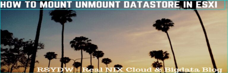 how to unmount and mount datastore in esxi host