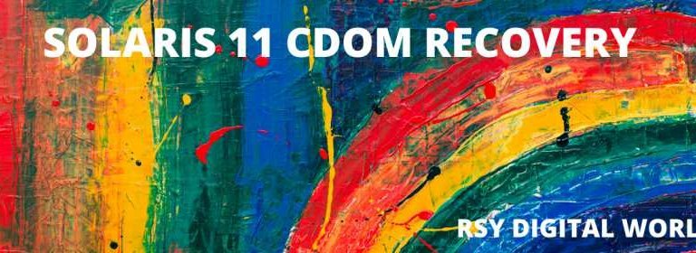 Solaris 11 CDOM Recovery