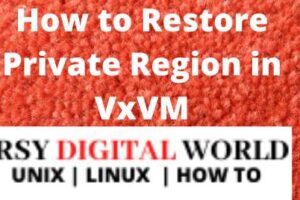 How to Restore Private Region in VxVM