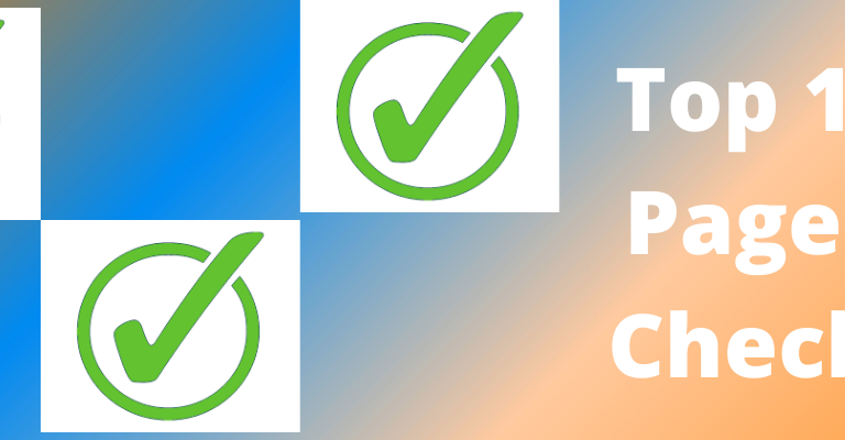 Top 10 On Page Seo Checklist